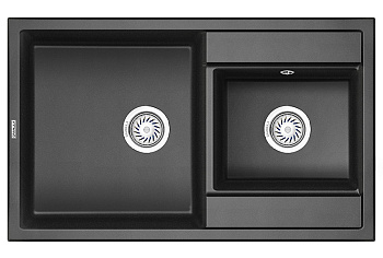 Кухонная мойка GRANULA (8201, ЧЕРНЫЙ)
