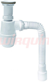 Сифон для раковины 1 1/4*40 с гофротрубой 40*40/50 L800мм.,выпуск пластик