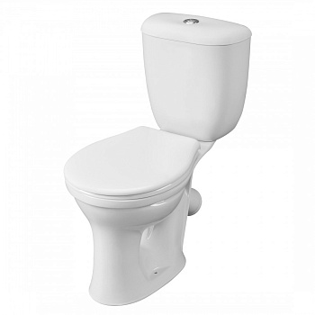 Унитаз-компакт Виктория косой выпуск,  с бачком Виктория н/п., кнопочной арматурой и сиденьем  SANTE
