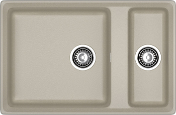 GRANFEST Мойка композит LEVEL, GF-LV-760K, 1.5-чаши 760*500, топаз