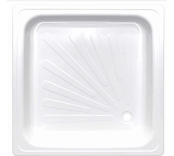 ANTIKA Поддон душевой стальной эмалированный 70х70х15 см., слив D-52мм.