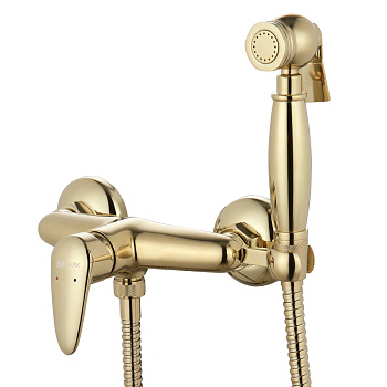 Pramen Смеситель для биде, гигиен.душ на стену держ.на теле, р/ОД, золото, LM, LM3318G