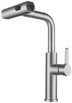 Смеситель для кухни ПРОФСАН ПСМ-300-96 STEEL AISI-304 с выдвижной лейкой тип См-МОЦБИвА