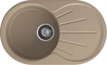 GRANFEST Мойка композит RONDO GF-R--750L  чаша с крылом 750*460мм   песок арт.GF-
