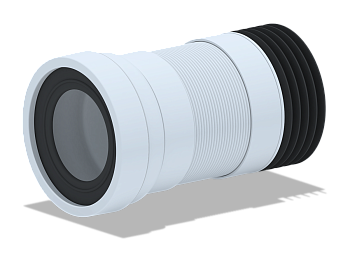 Удлинитель гибкий для унитаза АНИ Пласт K718R 280-550 мм