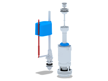 Набор с нижней  подводкой  1/2 металлизир. ручка ШТОК эконом, ANI PLAST