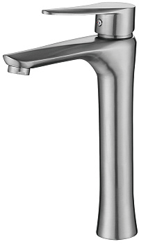 Смеситель для раковины ПРОФСАН ПСМ-300-6 STEEL нержавеющая сталь AISI-304 высокий тип См-УмОЦБА