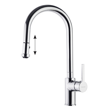 Смеситель высокий для кухни однорычажныйс выдвижной лейкой DRAKO 337902V2