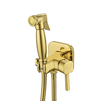 Solo Смеситель для биде, гигиен.душ на стену держ.на теле встраиваемый,, р/ОД, золото, LM, LM7165G