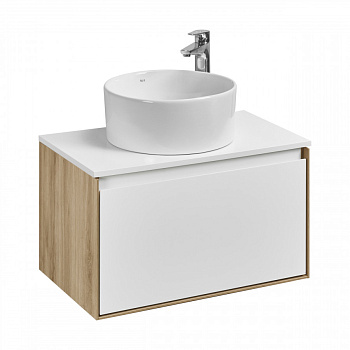 Тумба ЛИБЕРТИ 70, 1 ящ.,подв., дуб эльвезия/бел. гл-ц (под р-ну АДРИАНА 70,MILA 35,MILA 40,ОДРИ 42