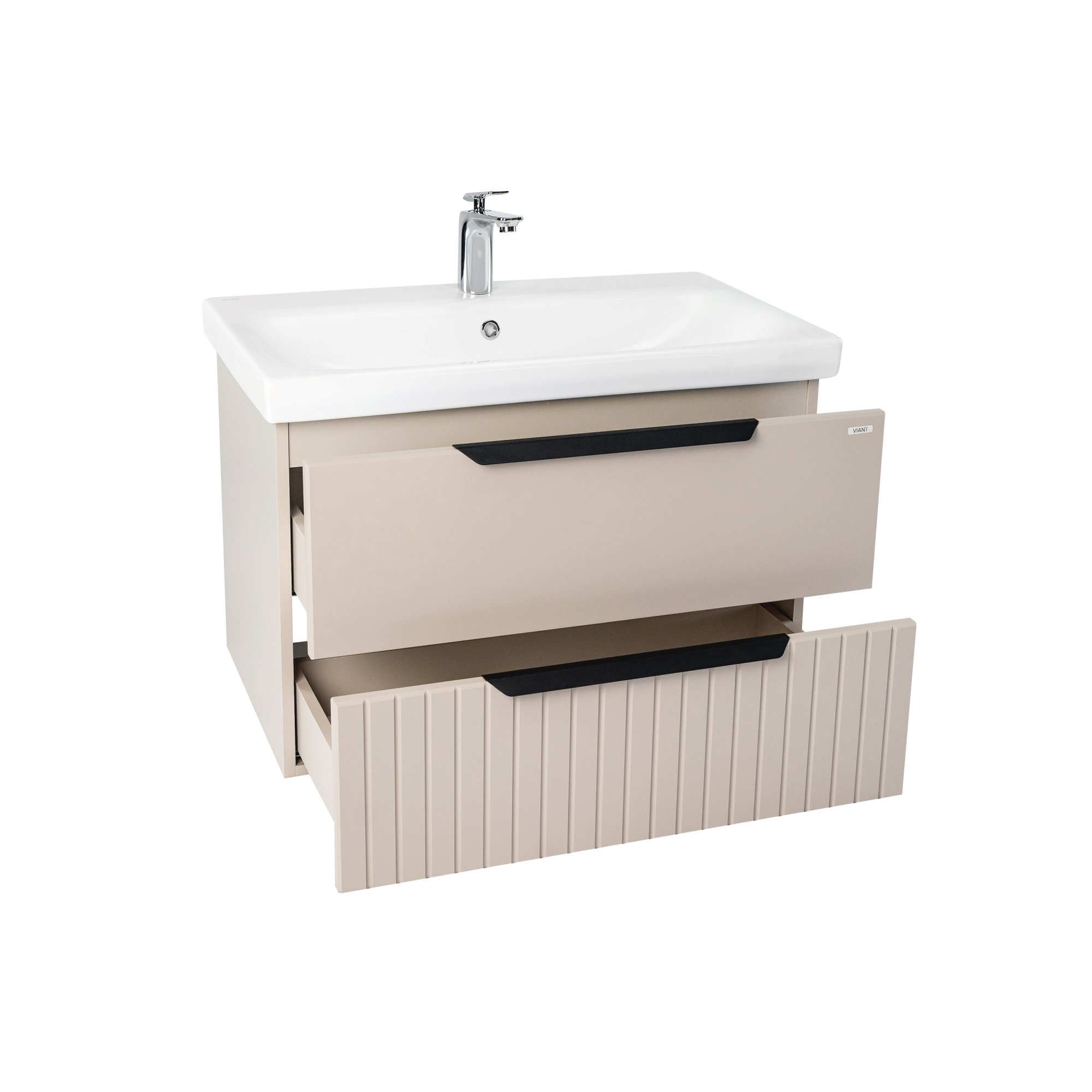 Тумба под раковину VIANT СИЦИЛИЯ 80 подвесная капучино (VSIC80MDCAP-T2YP)