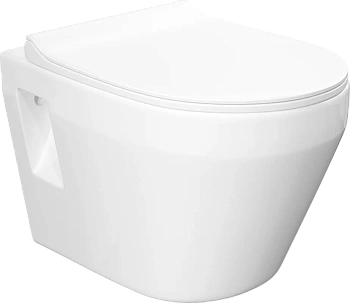 Унитаз подвесной КЕРАМИН БАРИ МЛ Slim Soft Close безободковый, сиденье  дюропласт с микролифтом CDB00022778 (4810531133575)