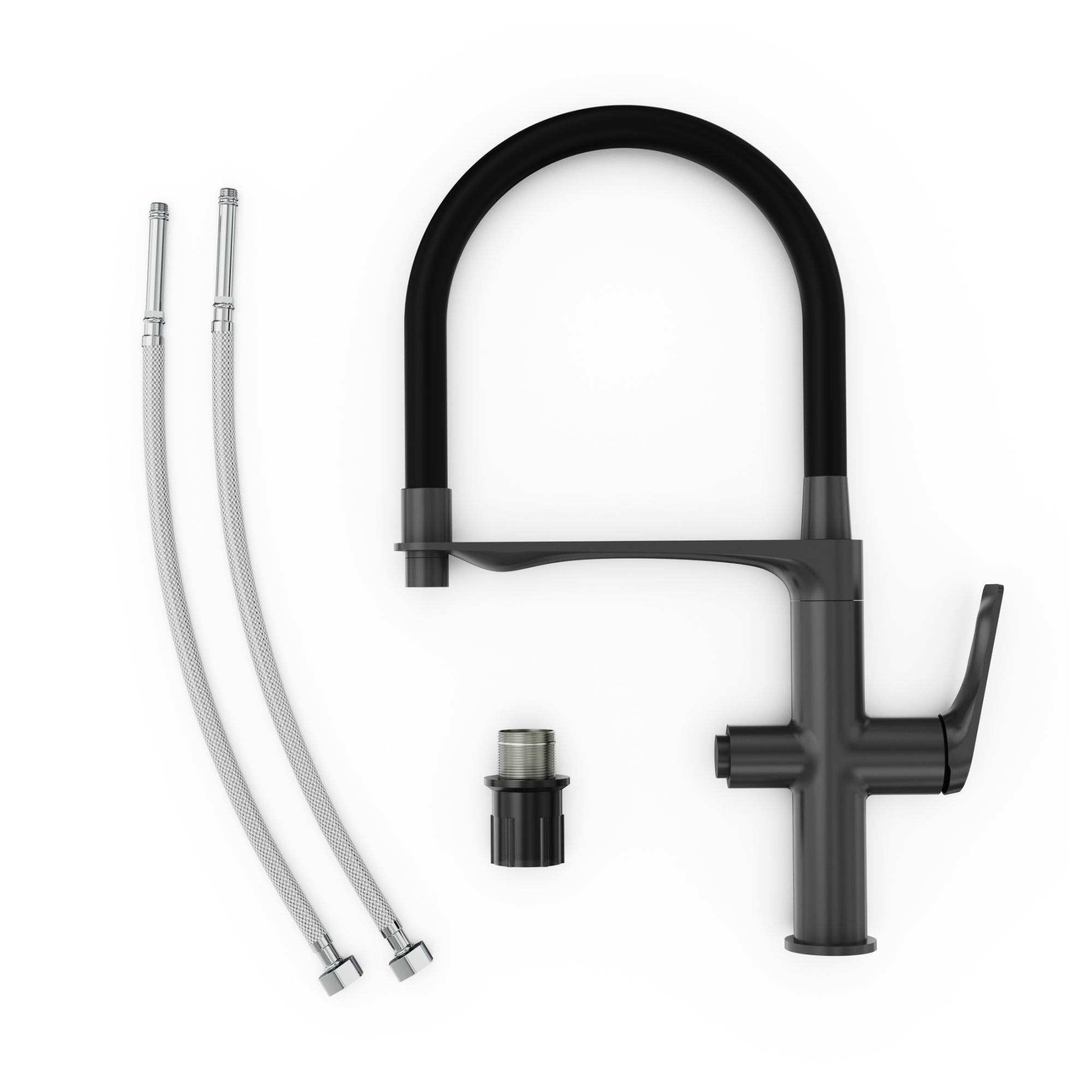 Смеситель для кухни TOKITO MITSUISHI вороненая сталь (TOK-MIT-1012GM)