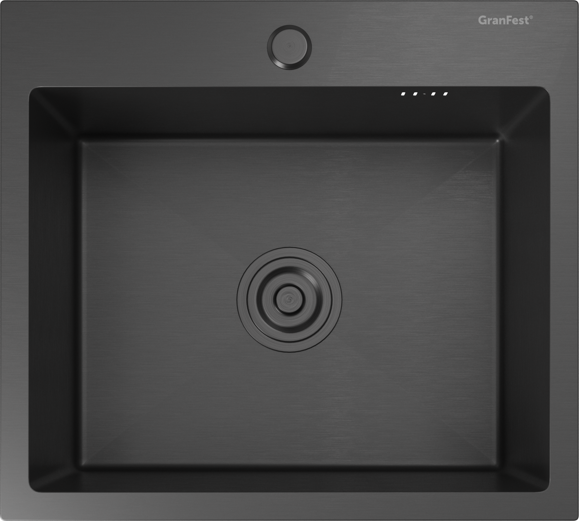 GranFest METAL (5045) Мойка PVD ГРАФИТ.1 чаша 500*450*215 мм 