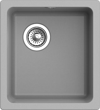 RIVELATO Мойка BERKANA 35 подст.монтаж 1-чаш 415*455 grigio metallizzato арт.