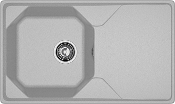 GRANFEST Мойка композит UNIQUE, GF-U-840L, чаш+кр 840*500, серый