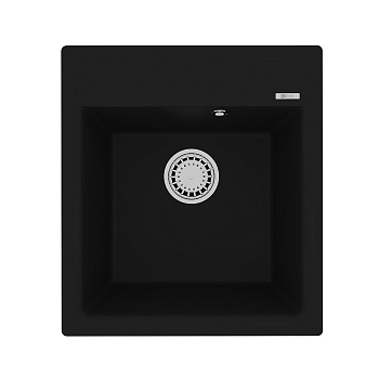 Кухонная мойка Lemark HANKA 450 врезная прямоугольная из кварцгранита, Антрацит 