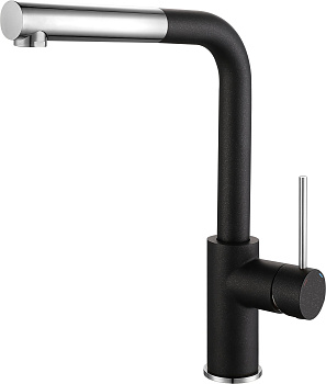 Смеситель для кухни RIVELATO Albano с выдвижной лейкой антрацит хром (1573503 antracite cromo)