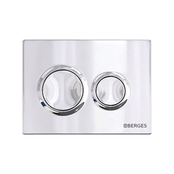 Кнопка  для инсталляции NOVUM O3, хром глянец, BERGES