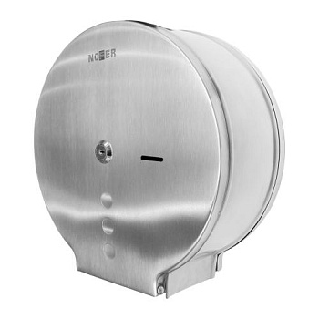 Диспенсер для туалетной бумаги круглый из нержавеющей стали матовый