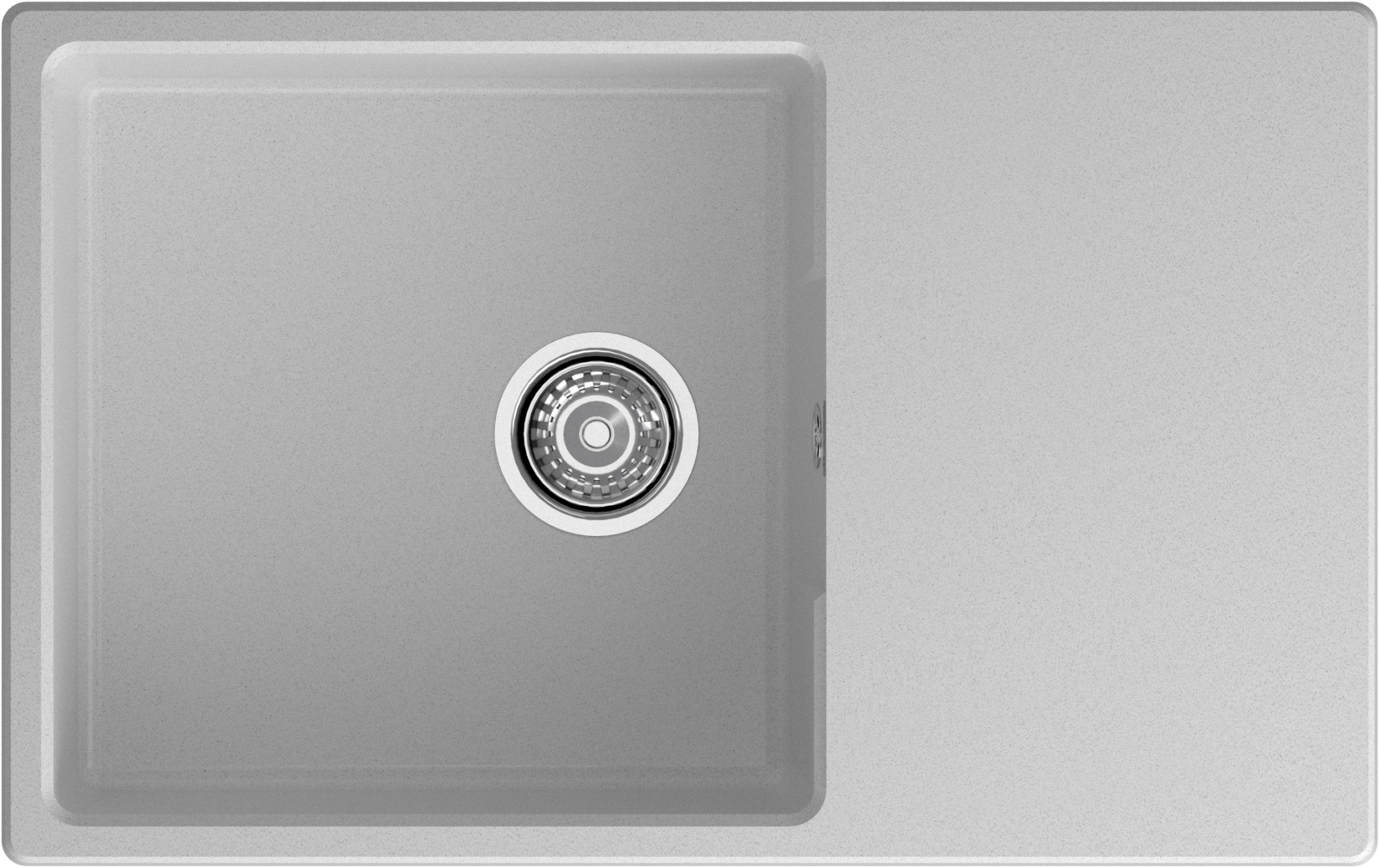 GRANFEST Мойка URBAN 678L  1-чаша+крыло 780*490мм серый арт.GF-UR-