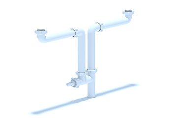 Набор для дв.универс.разноур.сифона 600 без выпуска, ANI PLAST