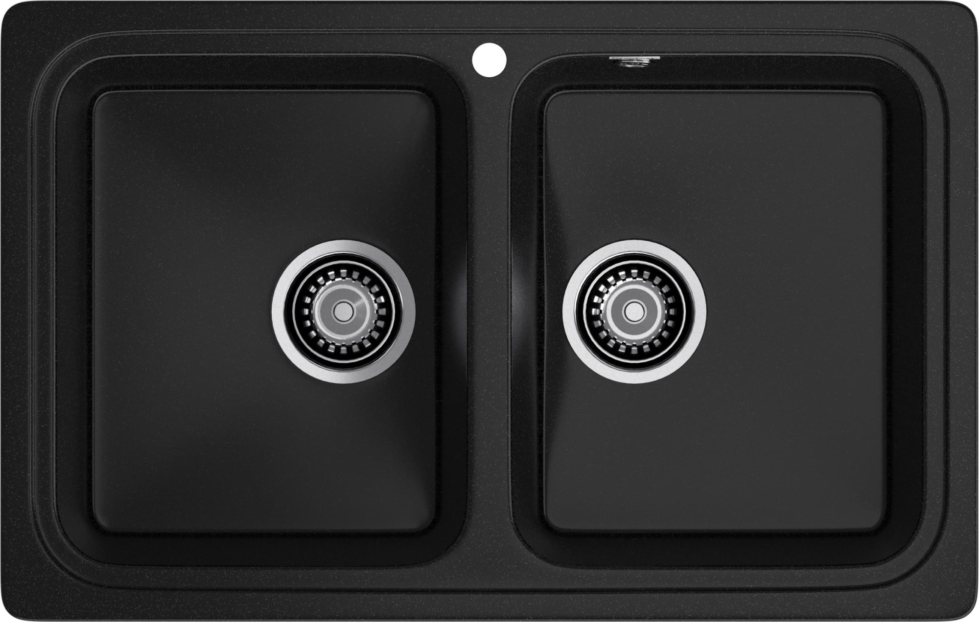 GRANFEST Мойка композит STANDART GF-S--780K  2 чаши 780*510 мм  черный арт.GF-