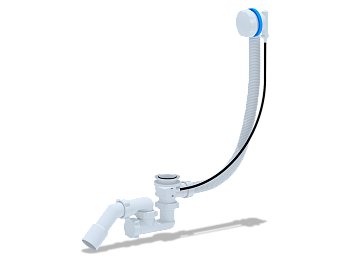 Перелив полуавтомат с регулируемым сифоном АНИ Пласт EM521 580 с переходной трубой 45 градусов 40х50