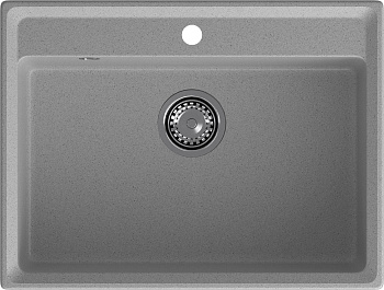 GRANFEST Мойка композит LEVEL, GF-LV-660, чаша 660*500, серый 