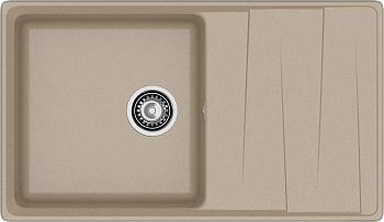 GRANFEST Мойка композит LEVEL, GF-LV-860L, чаш+кр 860*500, песочный