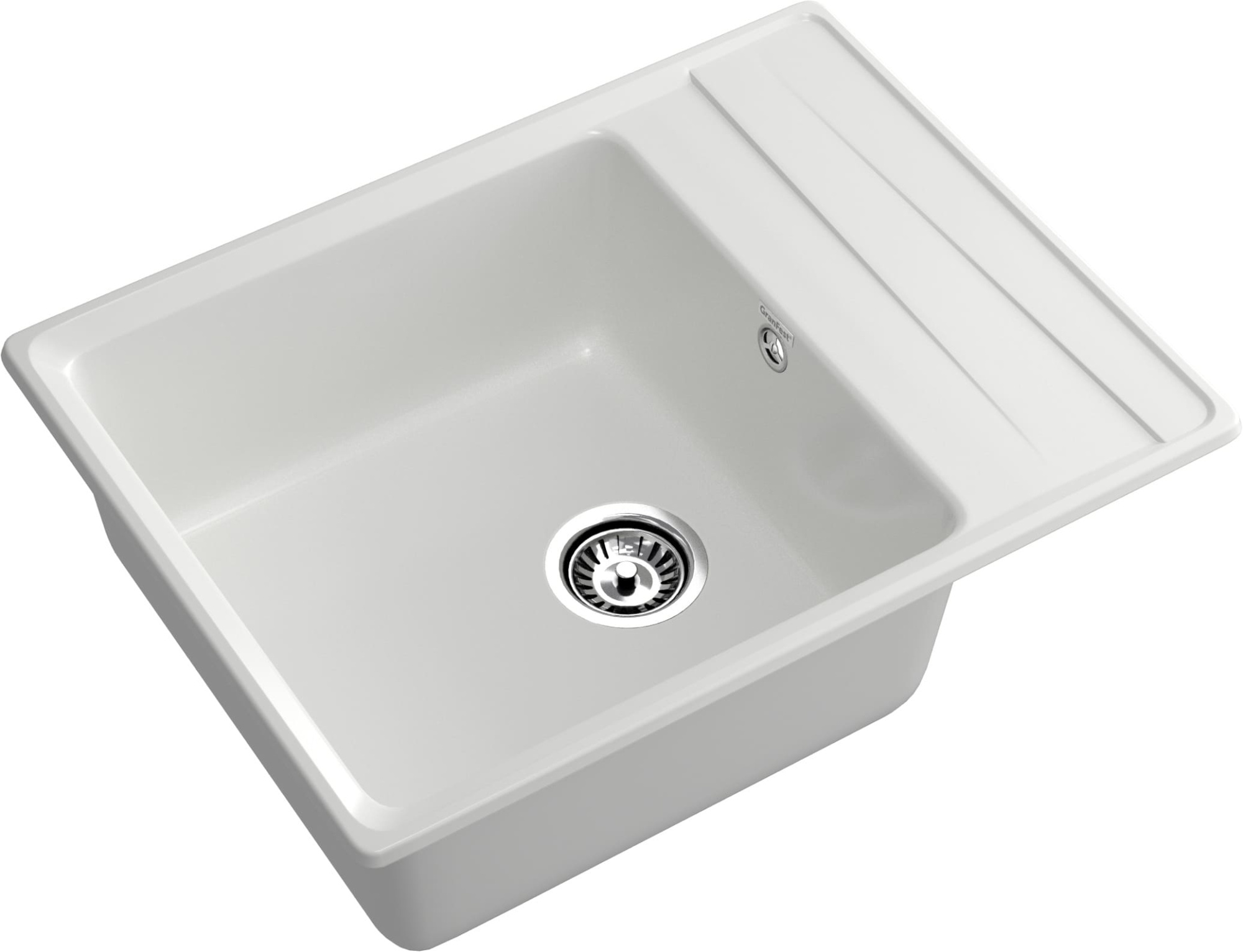 GRANFEST Мойка композит LEVEL, GF-LV-660L, чаш+кр 660*500, иней