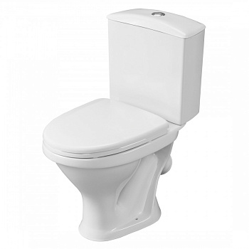 Унитаз-компакт "Вест" косой выпуск, с кнопочной арматурой и сиденьем  SANTERI