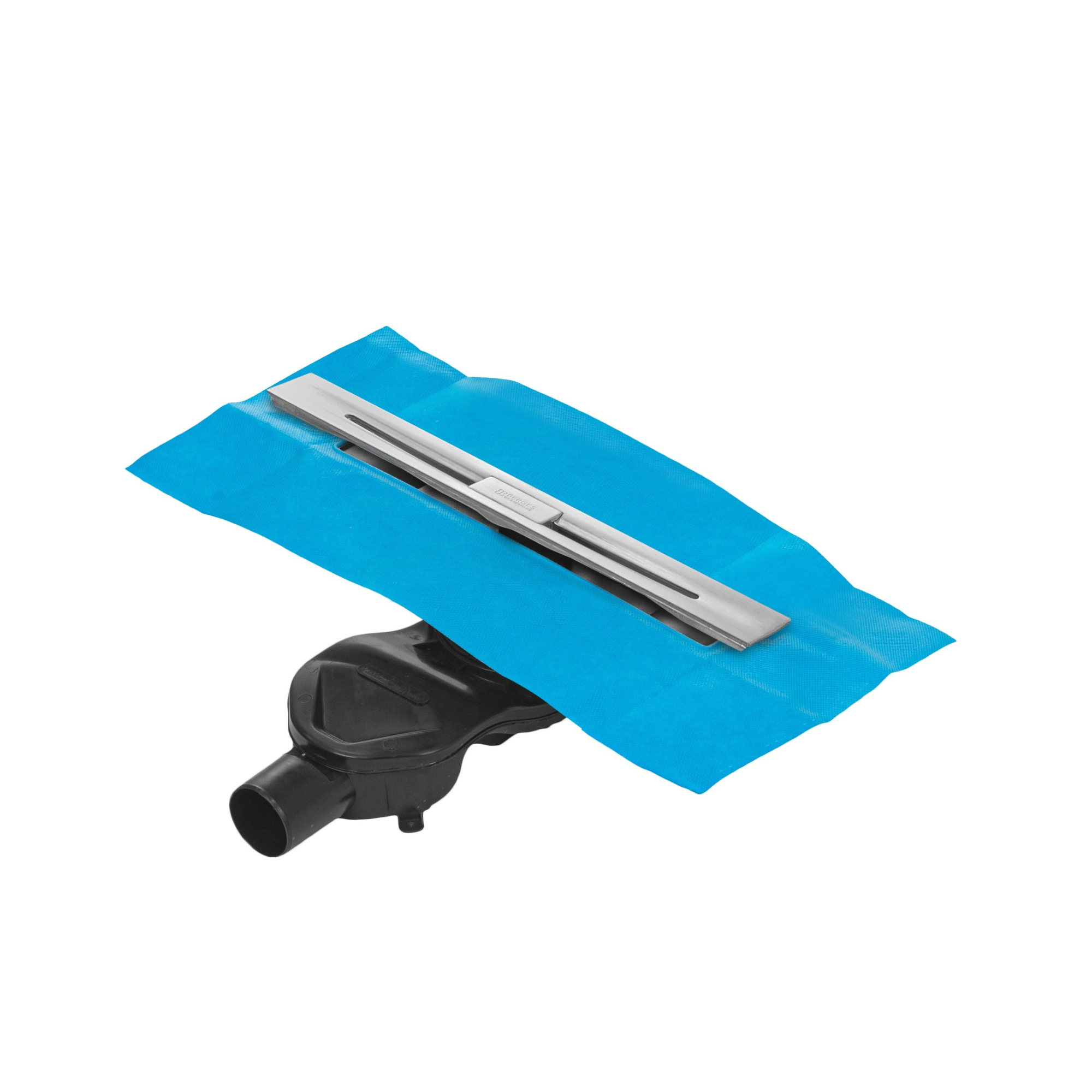 Желоб водосток SIMPEL 600, хром глянец, S-сифон D50 H60 боковой, BERGES