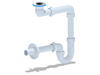 Сифон для умывальника 1 1/4 х 32  нерж. решетка 65мм, разбр. выпуск и отвод  для быт.тех., ANI PLAST