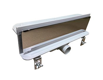 Желоб водосток Basic 330, пристенный, нержавеющая сталь, BERGES