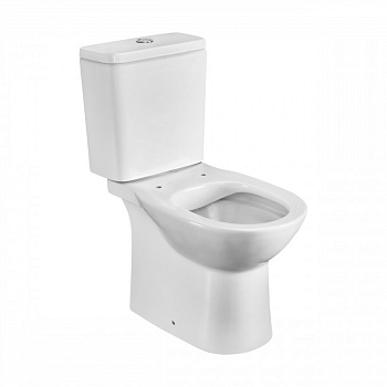 DEBBA ROUND Чаша унитаза напольного c безободковым смывом, двойной выпуск, белая. ROCA