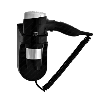 Фен для волос настенный PUFF-1600Вl, черный, 1,6 кВт (0405.010)