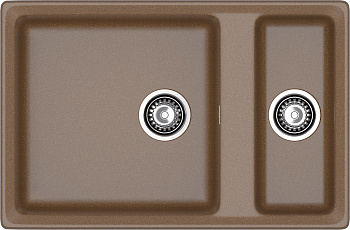 GRANFEST Мойка композит LEVEL , GF-LV-760K , 1,5-чаши 760*500, терракот 