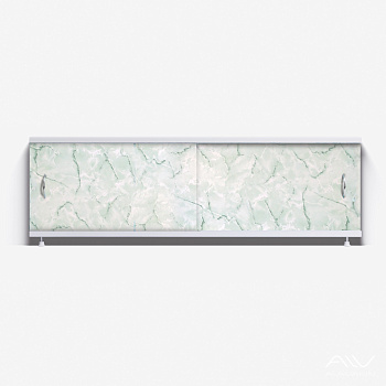 КЛАССИК Экран для ванны 170 см, полистирол,(зеленый мрамор-029), ALAVANN