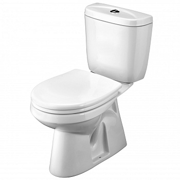 АНИМО Унитаз-компакт, верт. выпуск/в пол, 2-х реж. арматура, сиденье дюропласт, метал крепеж. САНТЕК