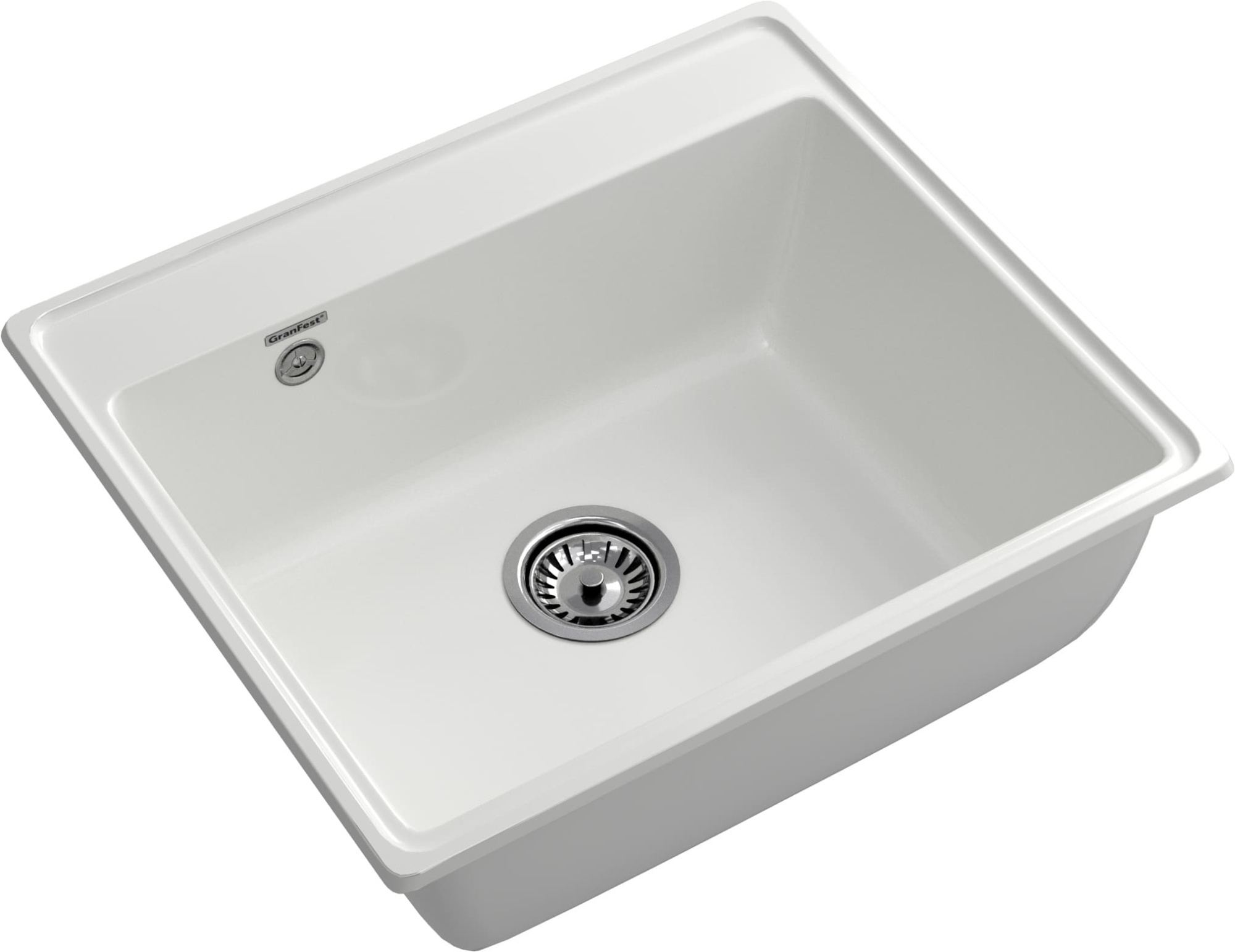 GRANFEST Мойка композит VERTEX, GF-V-580, чаша 580*500, иней