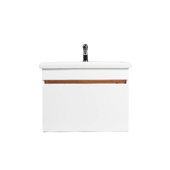 Тумба под раковину VIANT МАЛЬТА 80 подвесная белый/дуб вотан (VMAL80CO-T1YP)