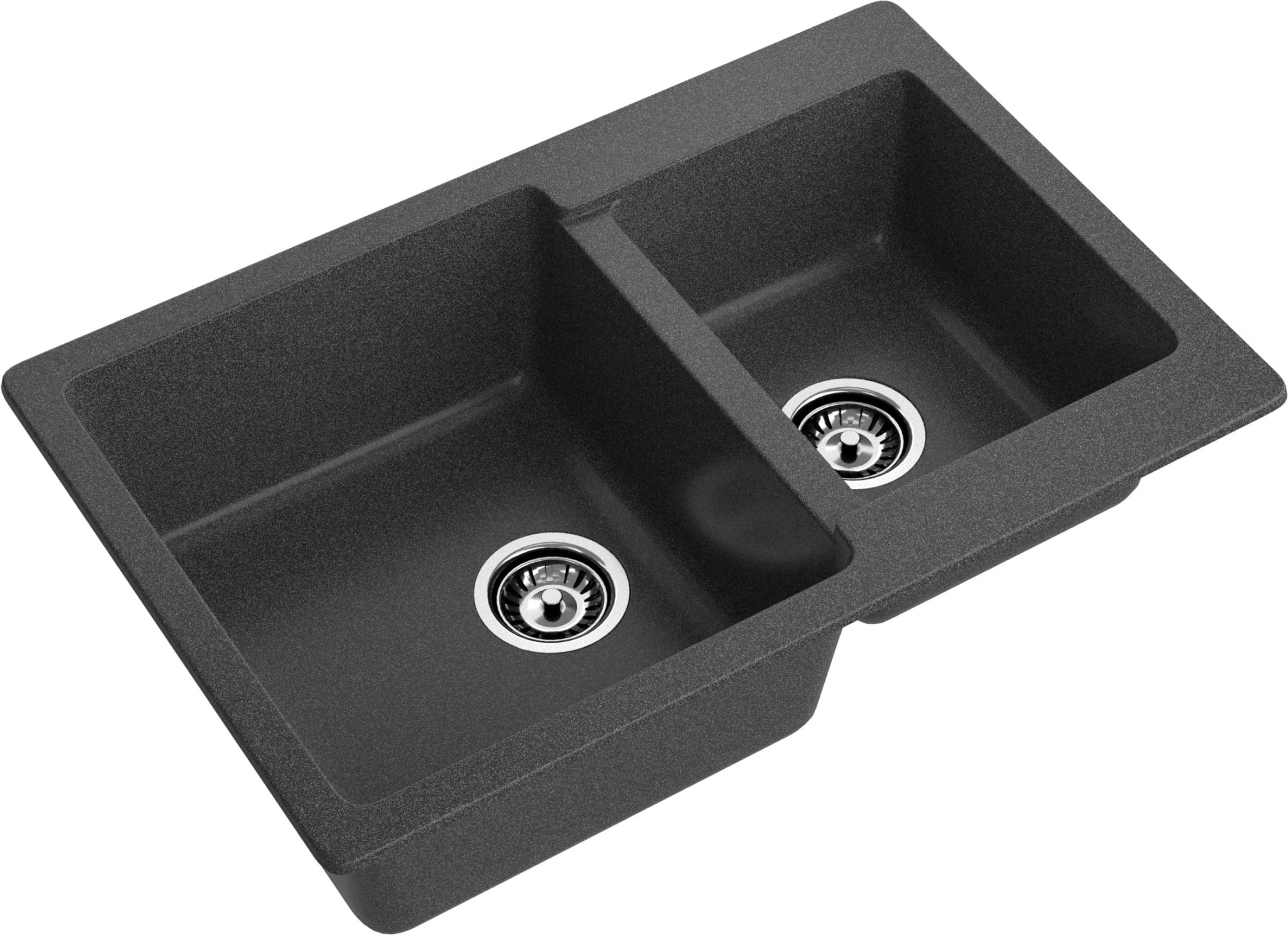 GRANFEST Мойка композит PRACTIK GF-P--780K  2 чаши 780*510 мм графит арт.GF-