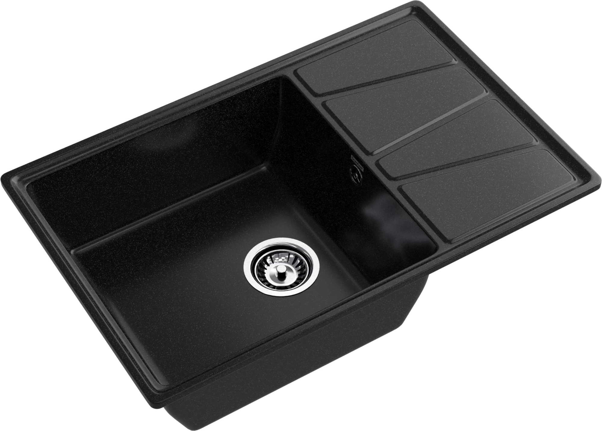 GRANFEST Мойка композит VERTEX, GF-V-780L, чаш+кр 780*500, черный