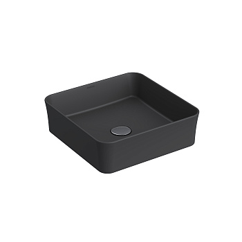 Раковина Ego SL накладная, 38x38 см, квадратная, антрацит матовый, BERGES