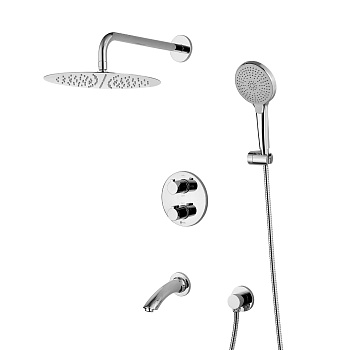 Yeti Смеситель для ванны и душа, монолит.излив 178мм встраиваемый Терм, хром, LM, LM7822C