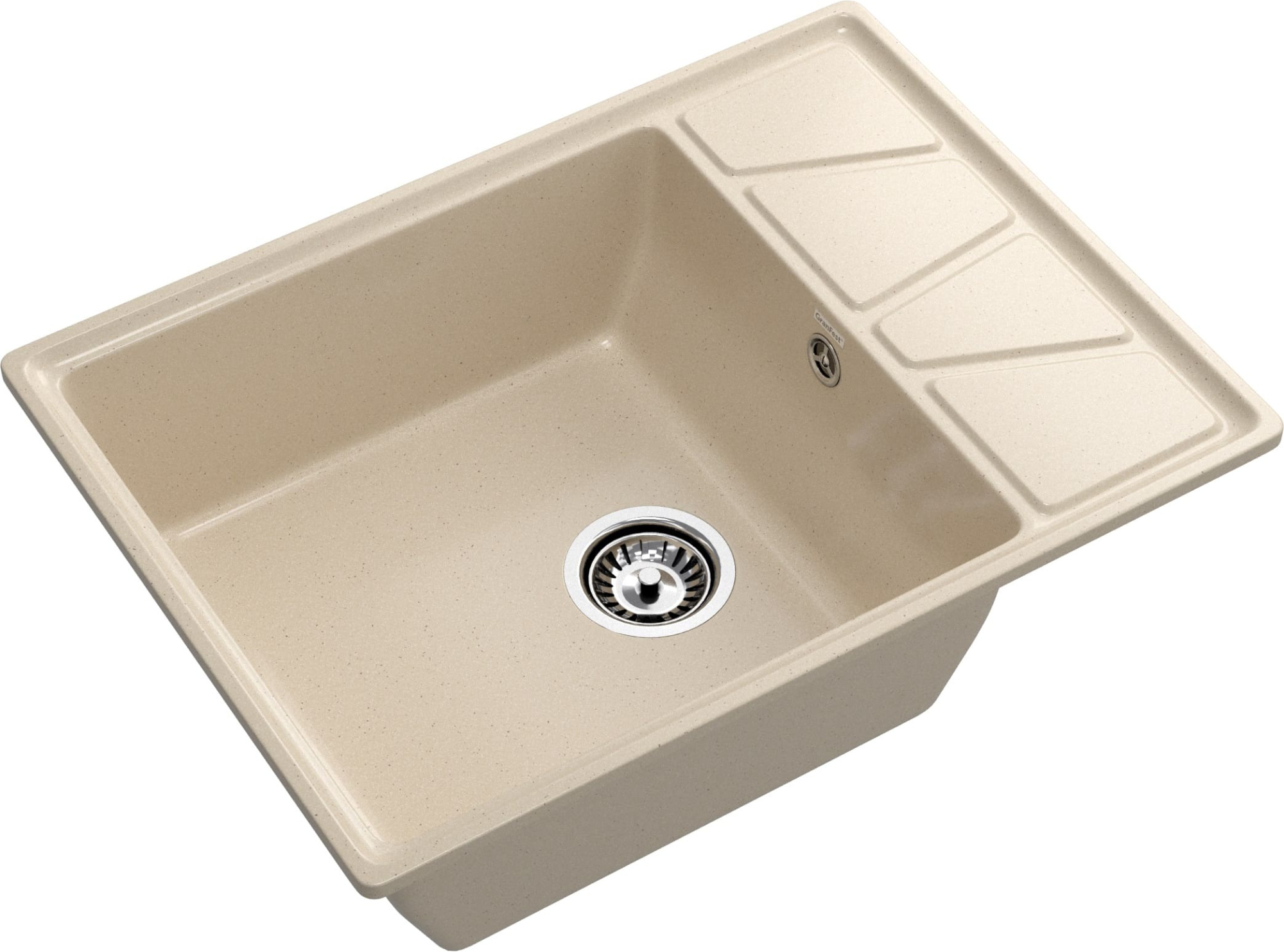 GRANFEST Мойка композит VERTEX, GF-V-680L, чаш+кр 680*500, кашемир