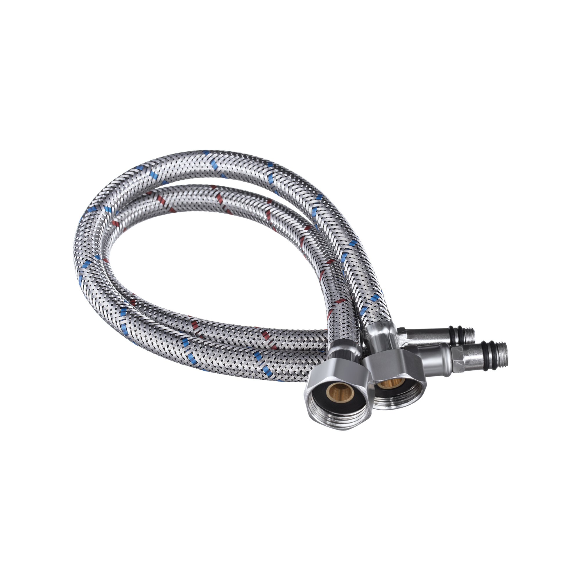 Гибкая подводка для смесителя,оплетка сталь,пара,500 мм.