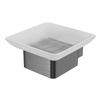 Мыльница SMOOTH LINE с держателем, графит