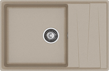 GRANFEST Мойка композит LEVEL, GF-LV-760L, чаш+кр 760*500, песочный